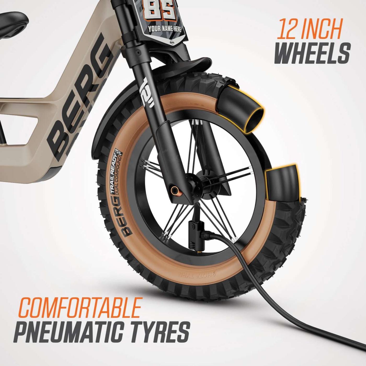 Bici infantil de equilibrio BERG BIKY TRAIL SAND con freno de mano
