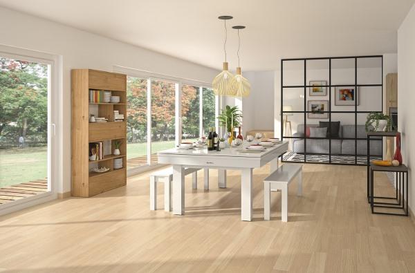 Billar indoor LAFITE amb tapa blanc muntat