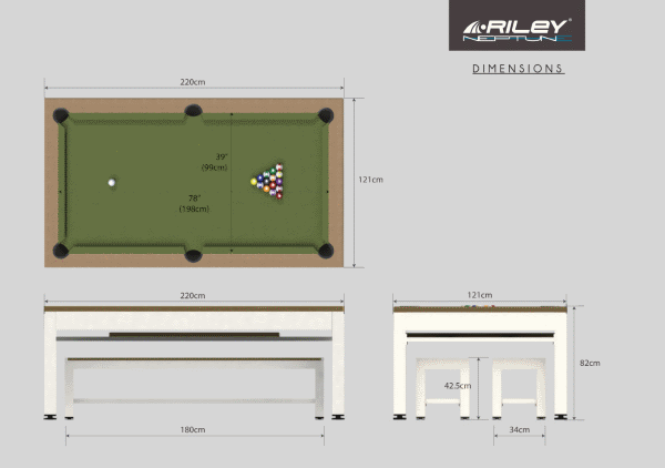 billar neptune convertible mides