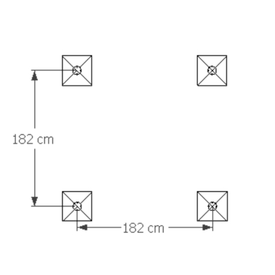 Poste calistenia atornillado dado hormigón