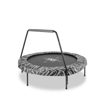 Cama elástica EXIT Tiggy junior de 140 cm de diámetro con barra black/grey para poner dentro de casa , en una terraza o en el jardín