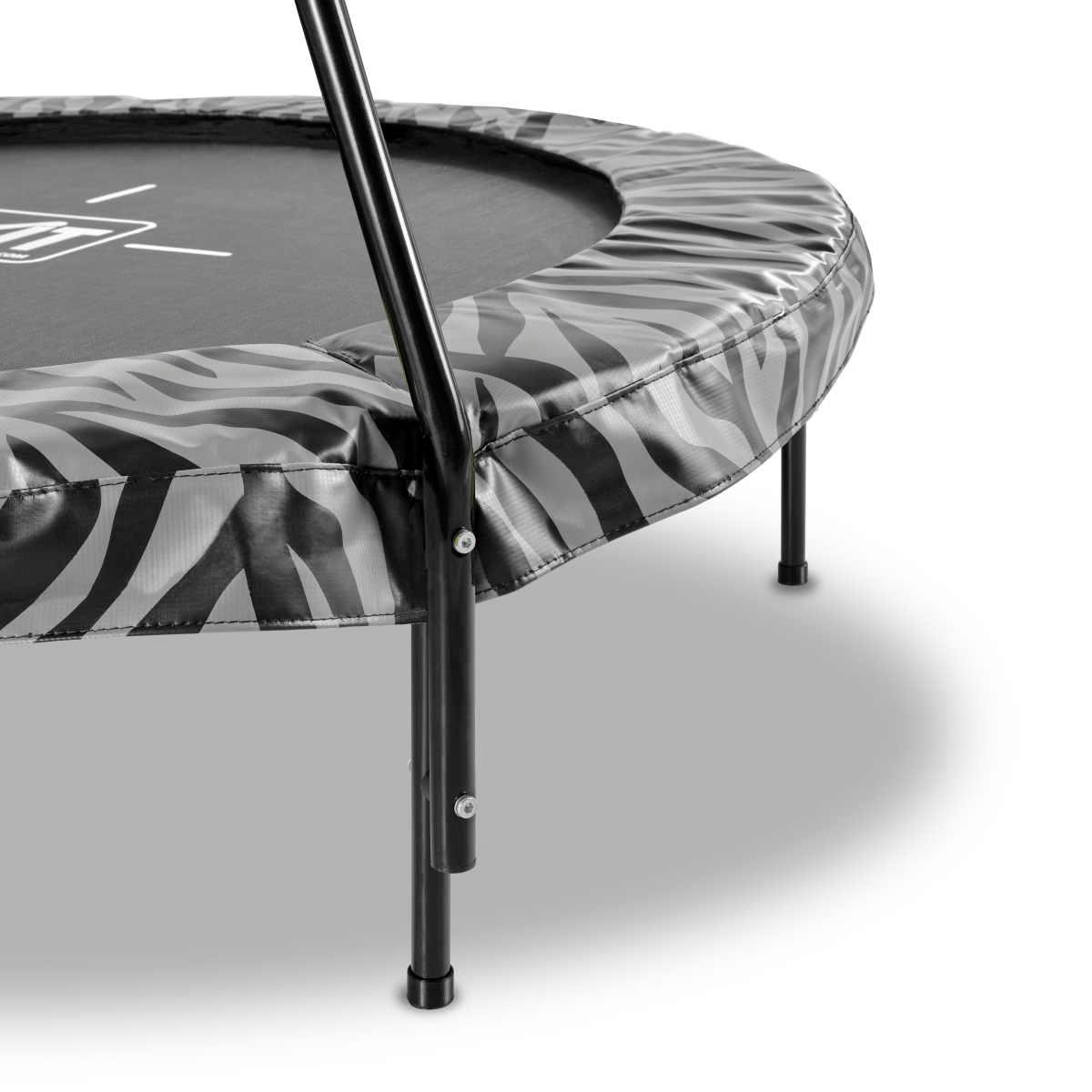 Cama elástica EXIT Tiggy junior de 140 cm de diámetro con barra black/grey