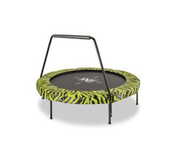 Trampolim elástico interior Exit Tiggy júnior de 140 cm de diâmetro com barra cores black/green