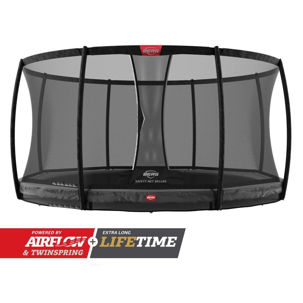 Cama elástica Berg InGround Champion 380 con red Deluxe