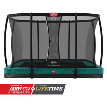 Cama elástica BERG Ultim Inground Champion Green con red Deluxe