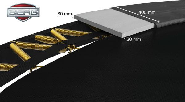 Trampolim BERG Flatground Elite Cinza 430 cm