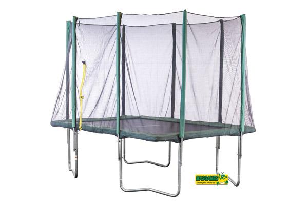 cama elástica rectangular M con red masgames