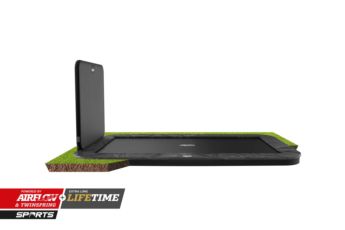 La mejor cama elástica rectangular BERG Ultim ELITE Flatground Grey con Aerowall