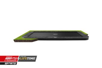 el mejor trampolín elástico BERG Ultim Elite Flatground Grey de 5x 3 metros con todas las inovaciones técnicas