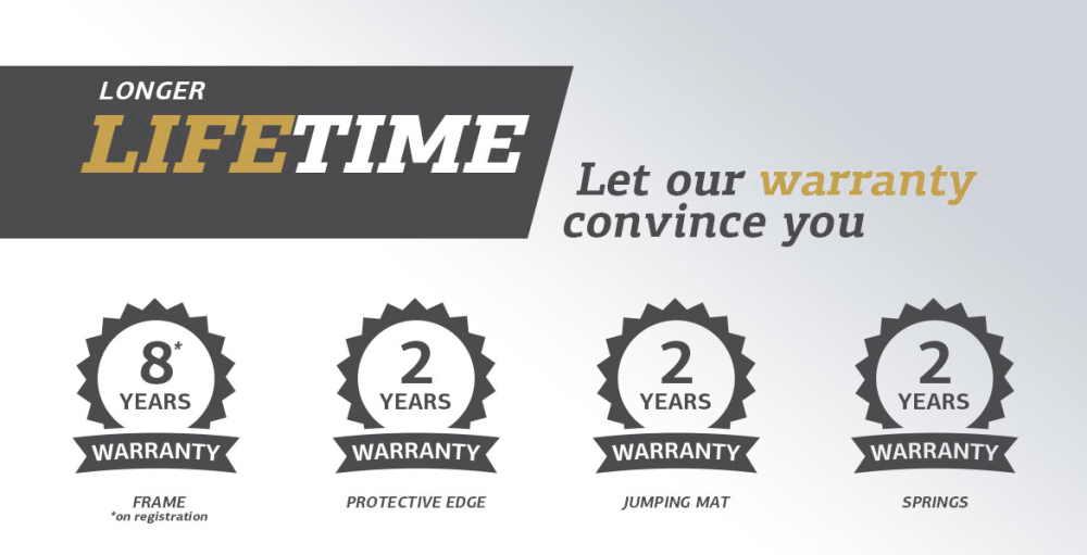 Cama elástica rectangular para enterrar BERG ULTIM FAVORIT INGROUND 280 Gris