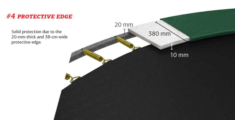 Llit elàstic rectangular BERG ULTIM FAVORIT 280 verda