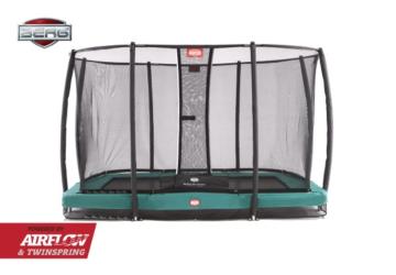 Cama elástica BERG Ultim Inground Champion Green con red Deluxe