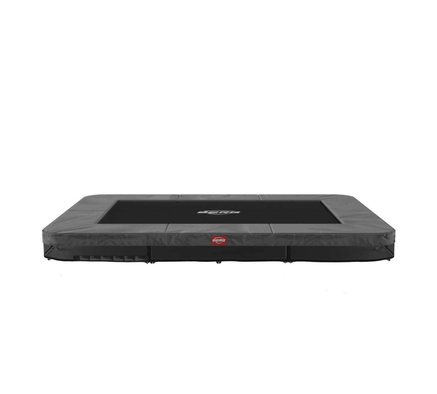 Cama elástica rectangular para enterrar BERG ULTIM FAVORIT INGROUND 280 Gris