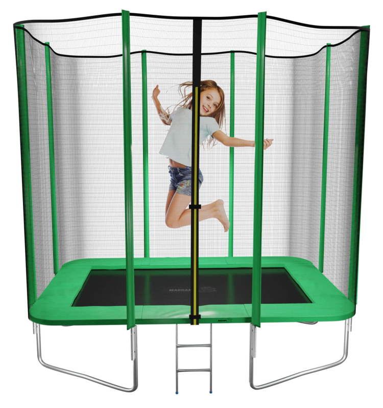 cama elástica rectangular S con red masgames