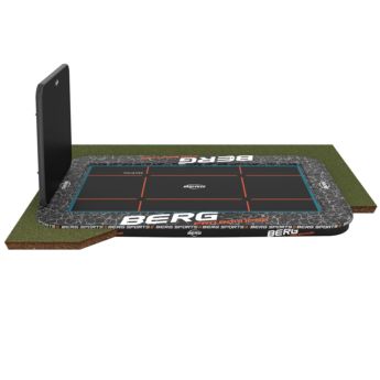 Cama elástica rectangular BERG ULTIM PRO BOUNCER FLATGROUND 500 + Aerowall 2x2 BLK&GRY