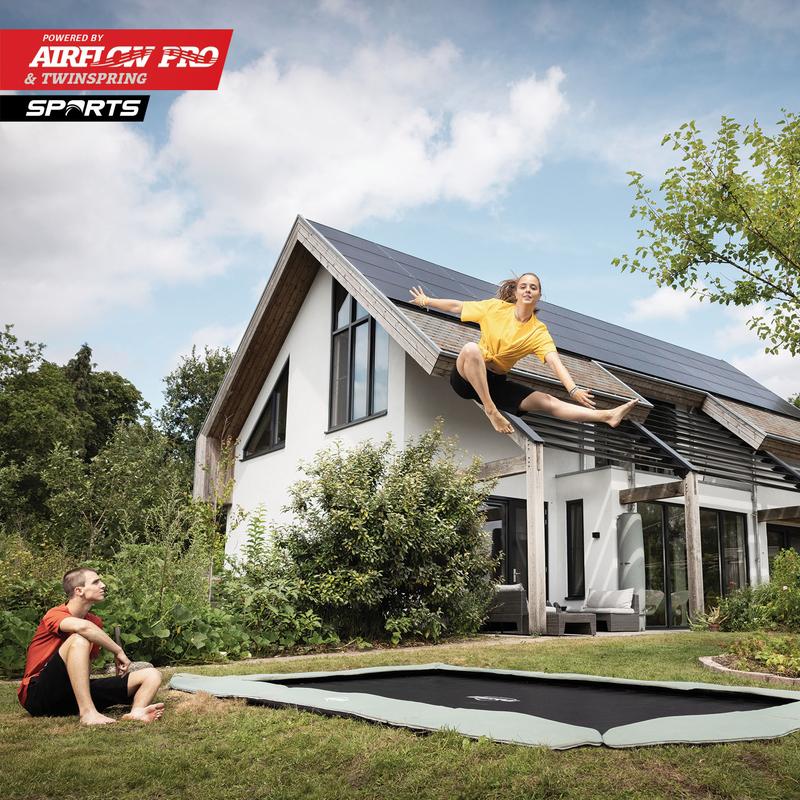 Cama elástica rectangular a nivel de suelo BERG SPORTS Ultim Champion ECO FlatGround 410