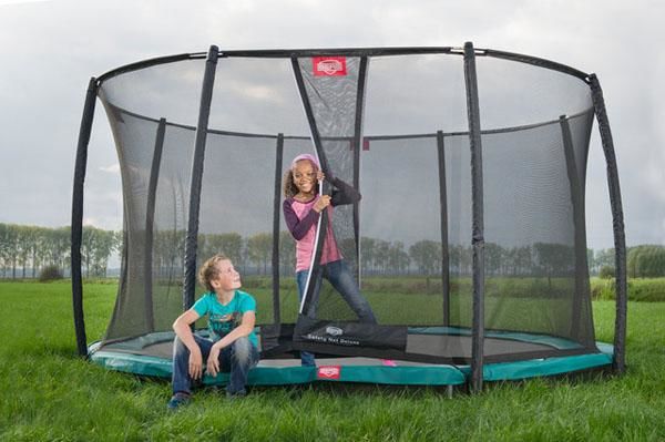 Cama elástica Berg InGround Champion 380 con red Deluxe niños