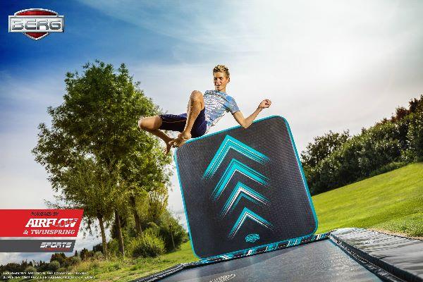  Cama elástica para enterrar BERG Flatground Ultim Champion 410 con Aerowall