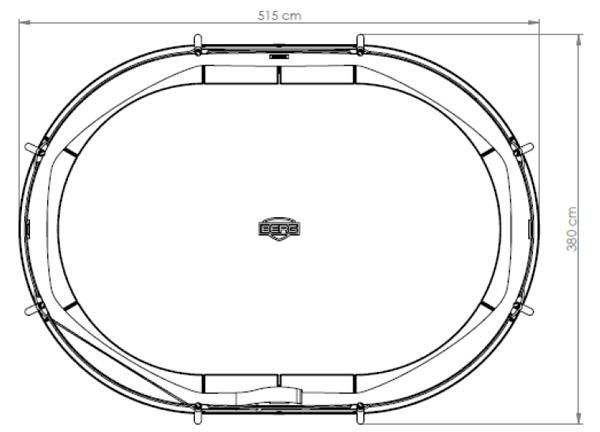 Trampolims Berg InGround Grand Champion dimensiones