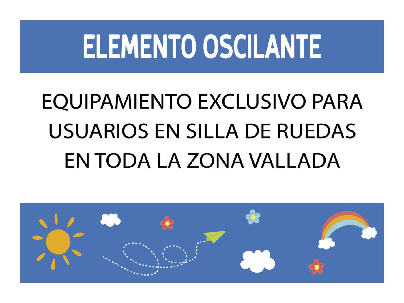 Columpio Monoplaza Inclusivo PARA SILLA DE RUEDAS uso público 5