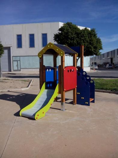 parques infantiles casita elevada basilea con tobogan