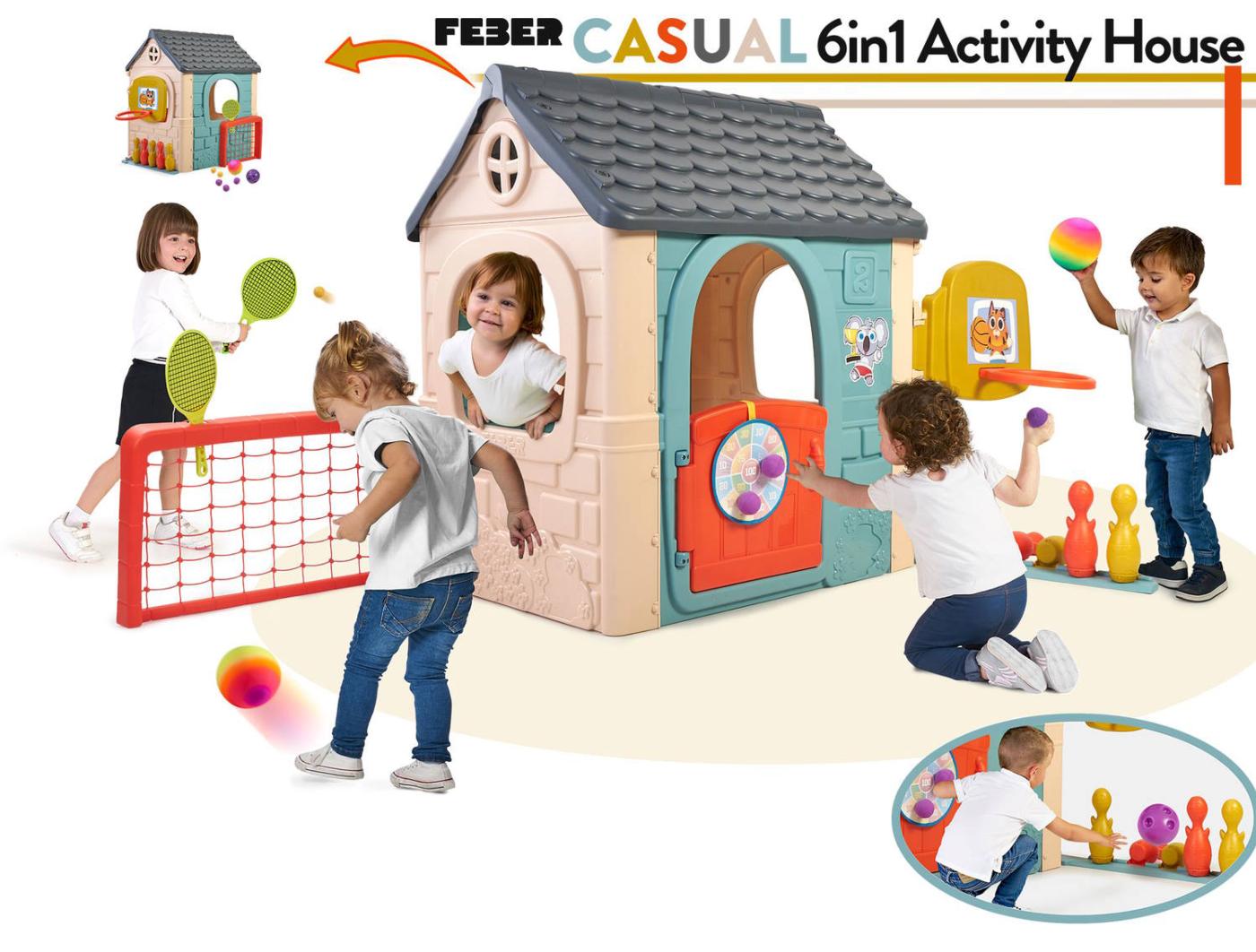 Casinha infantil Feber Casual Multi-Activity House 6 en 1