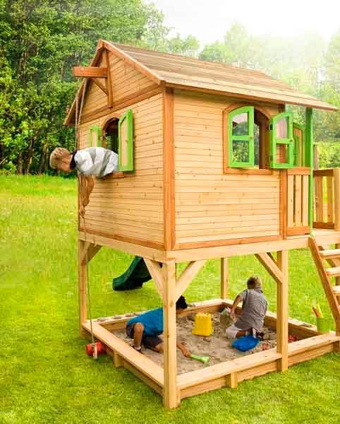 Casinha infantil de madeira Marc elevada