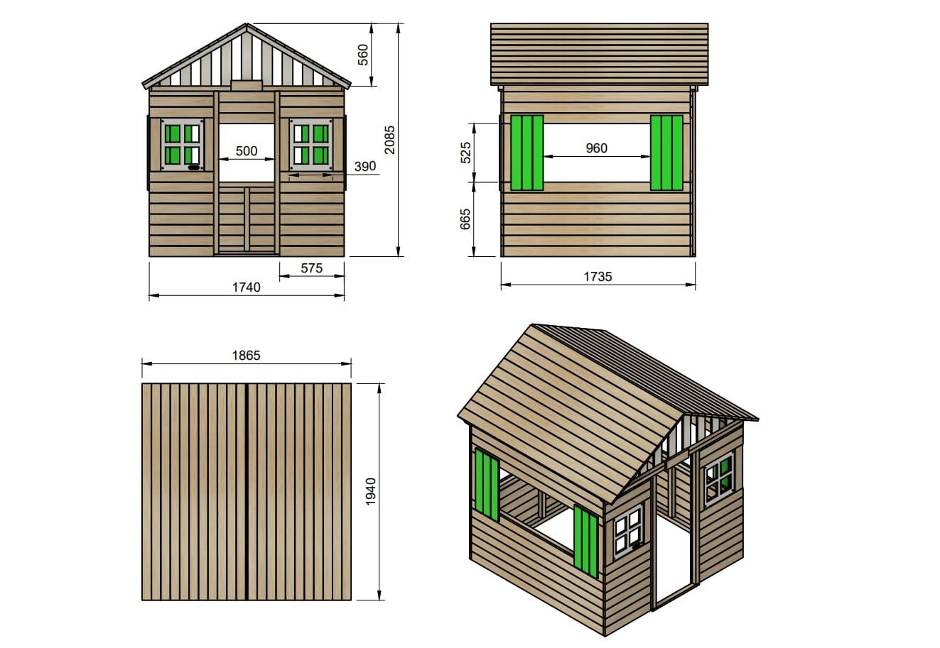 Casita infantil de madera homologada MASGAMES LOLLIPOP XXL Horeca 