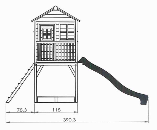 Casita infantil de madeira EXIT LOFT 700 natural