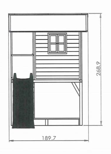 Casita infantil de madeira EXIT LOFT 700 natural