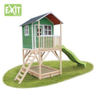 Casita infantil madeira EXIT Loft 700 verde