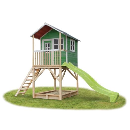 Casita infantil madeira EXIT Loft 700 verde