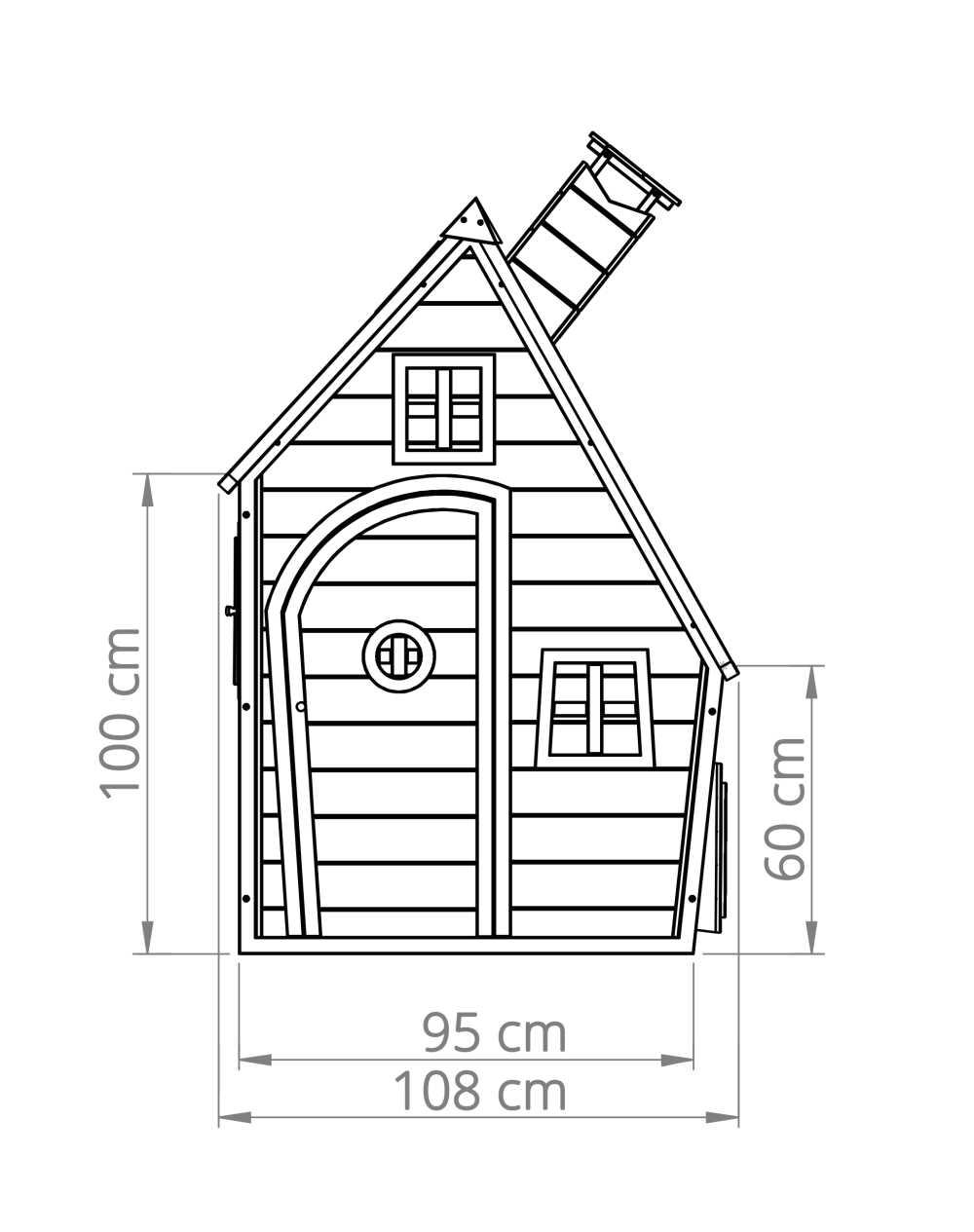 Casita de madera infantil Fantasia Roja