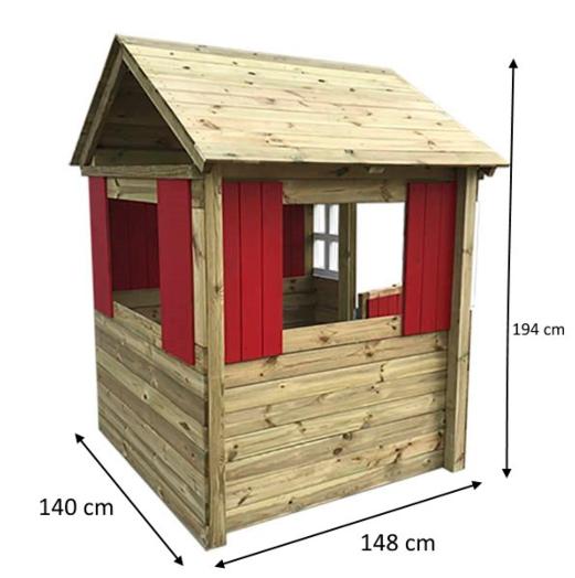 Casita infantil de madera Fresita Deluxe XL