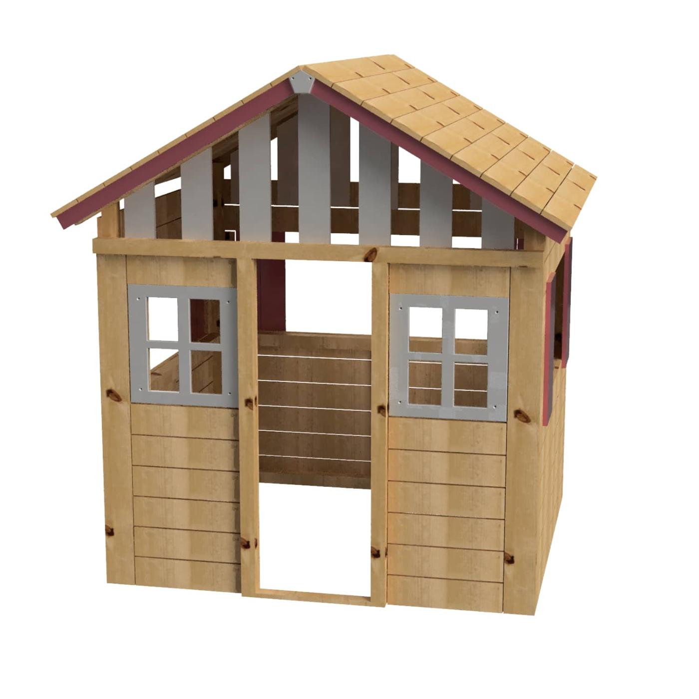 Casita jardín para niños de madera MASGAMES LOLLIPOP rosa