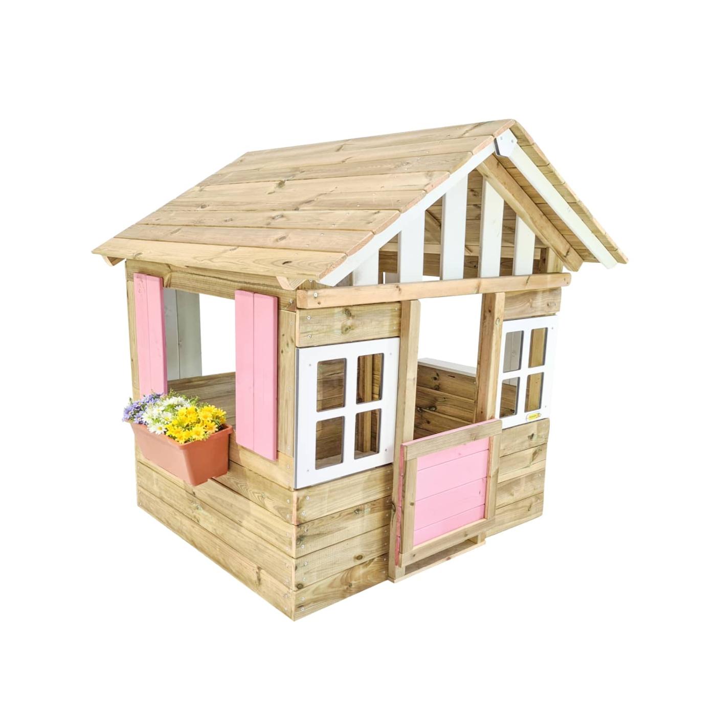 Casita infantil de madera para el jardín MASGAMES Lollipop ROSA