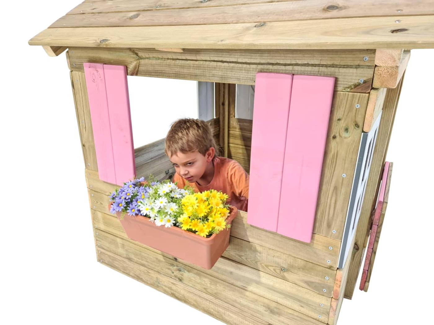 Casita infantil de madera para el jardín MASGAMES Lollipop ROSA