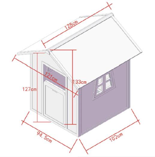 Casita de madera infantil Beach Red