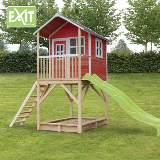 Casita infantil madeira Exit Loft 700 vermelha