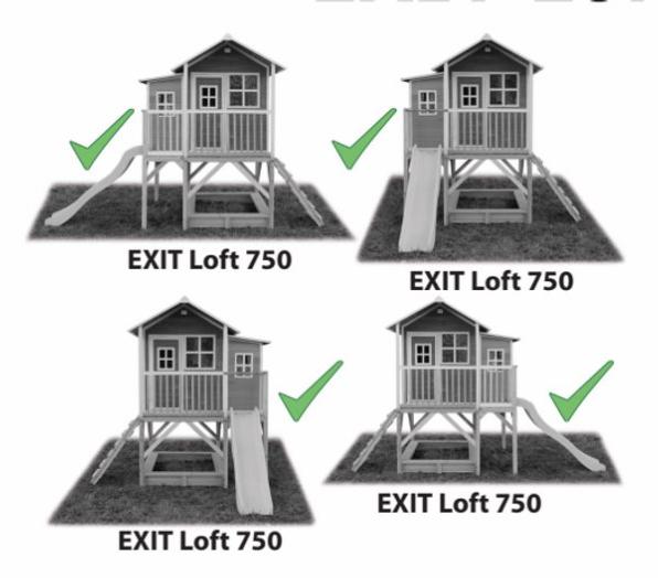 Casinha de maderia infantil EXIT Loft 750 verde