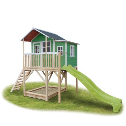 Casinha de maderia infantil EXIT Loft 750 verde