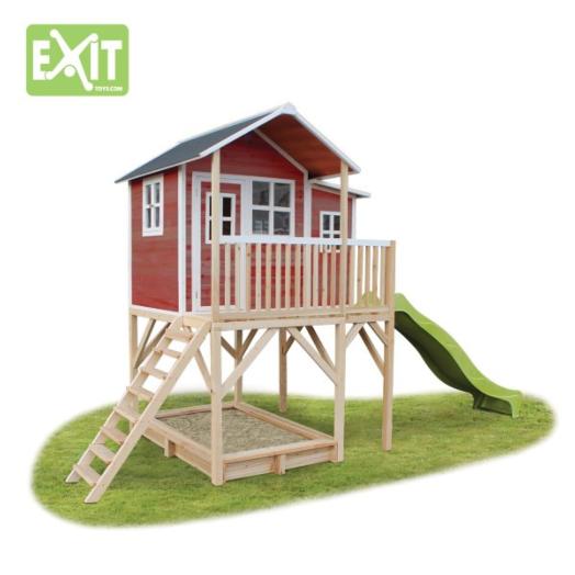 Casinha de madeira infantil EXIT Loft 750 vermelha
