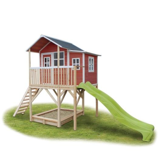 Casinha de madeira infantil EXIT Loft 750 vermelha