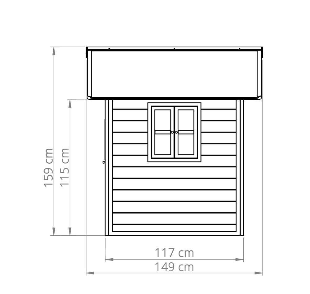 Casita de madeira infantil Loft Green