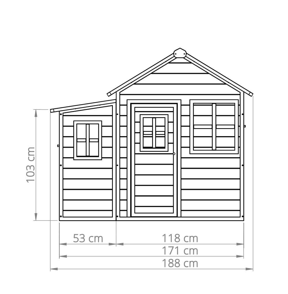 casita infantil de madera Loft 150 natural