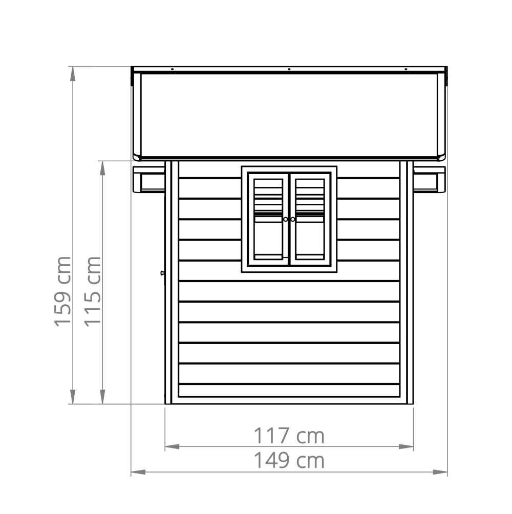 Casita de madeira infantil Loft 150 Natural