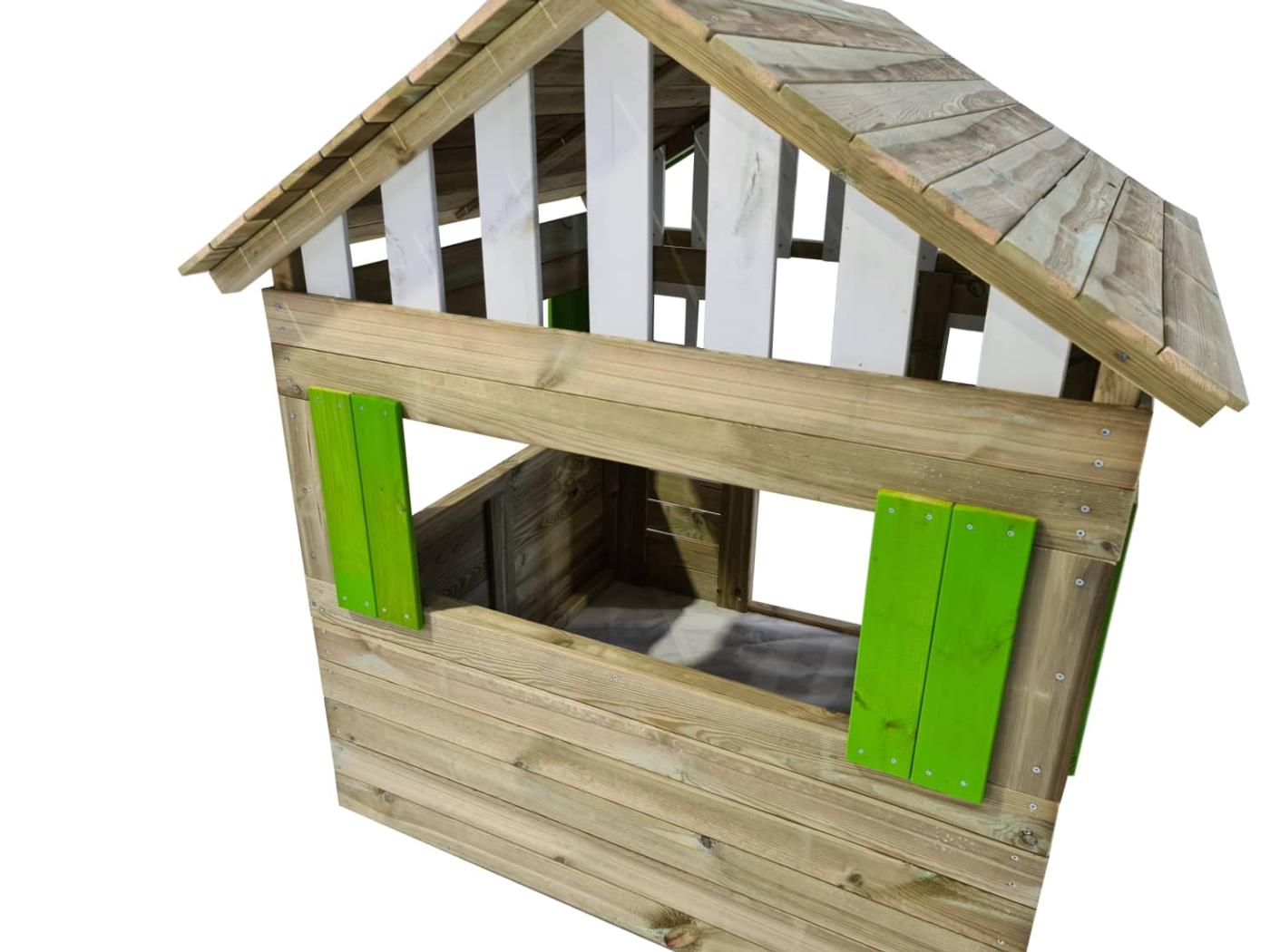 Casita de madera homologada uso público Masgames Lollipop XL Verde Horeca