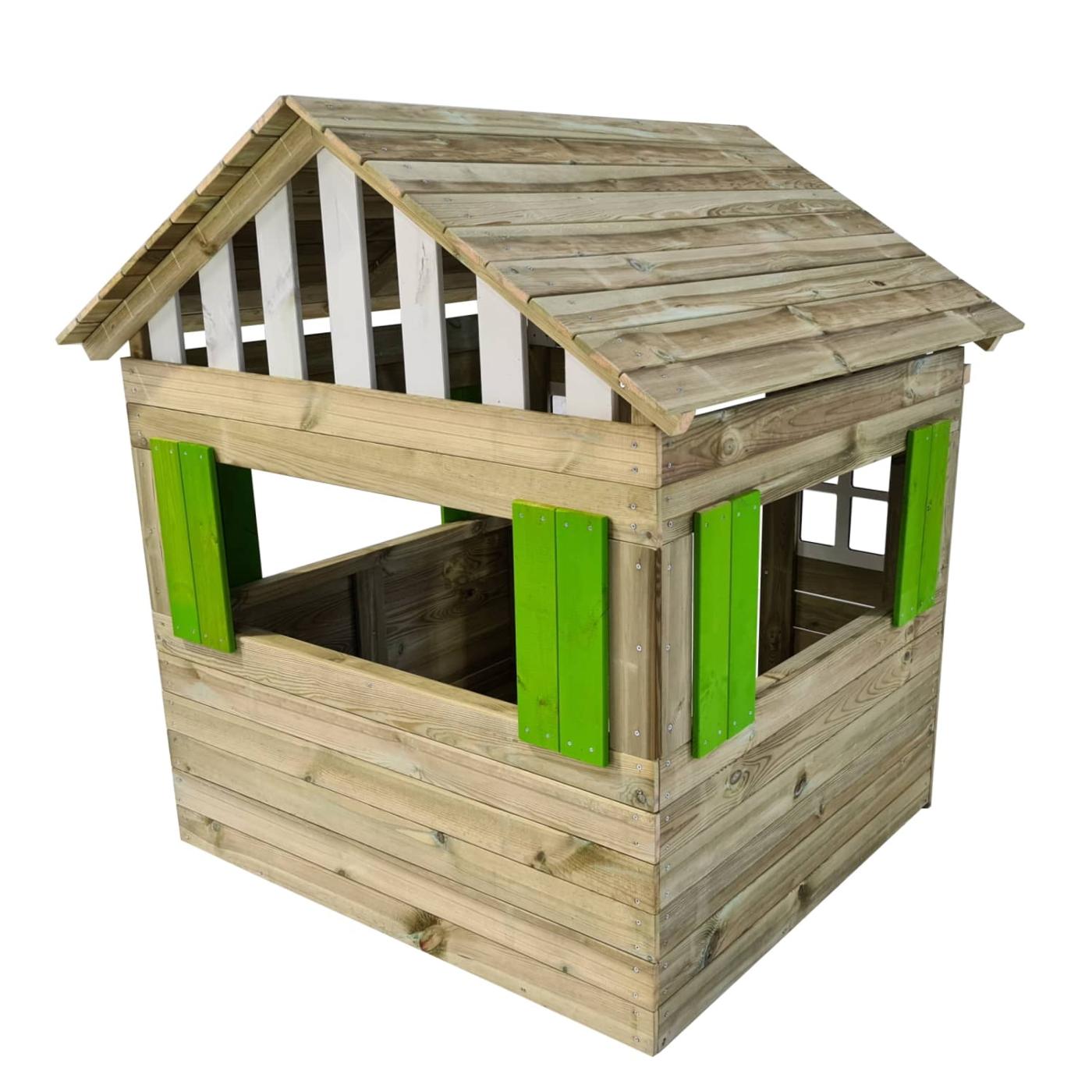 Casita de madera homologada uso público Masgames Lollipop XL Verde Horeca