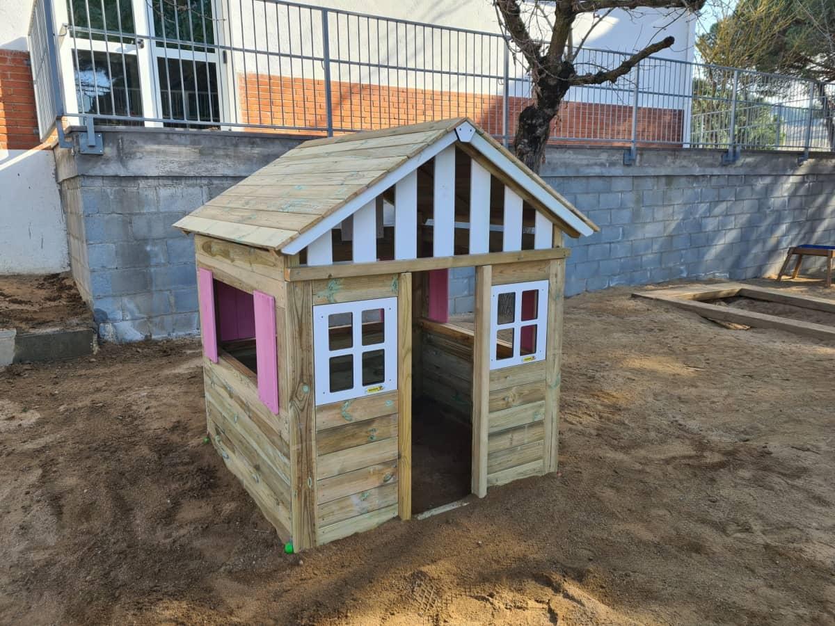 Casita de madera homologada uso público Masgames Lollipop XL Rosa Horeca