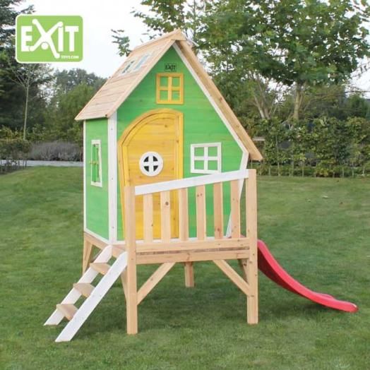 casita de madera elevada para niños fantasia 300